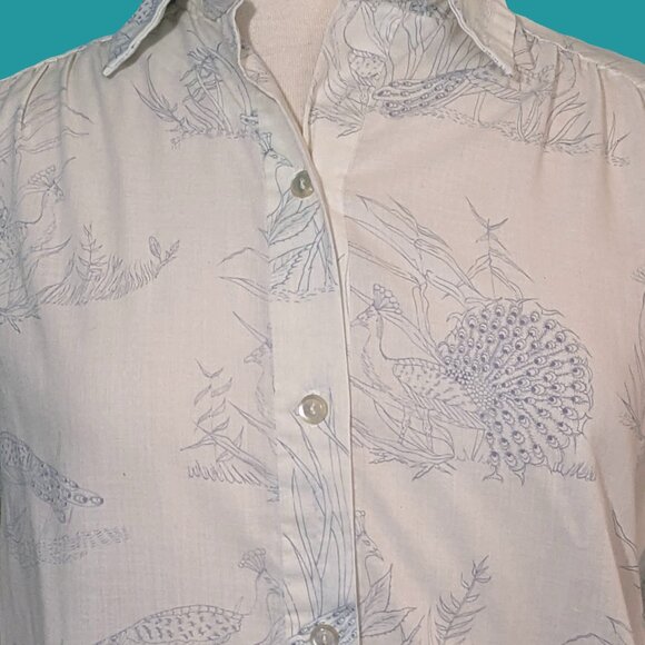 Tops - Vintage Peacock Blouse Preowned